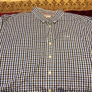 3XL Blue, white, black plaid Docker shirt